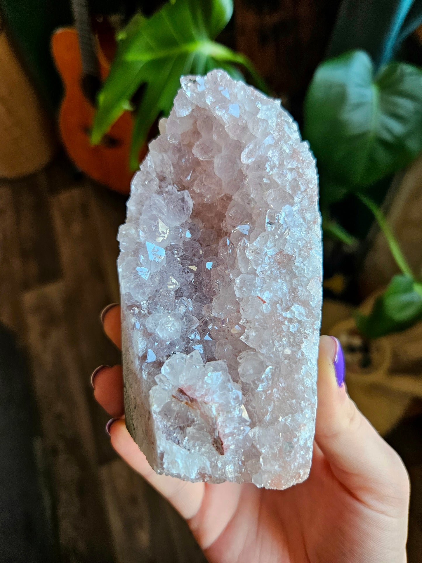 Pink Amethyst geode