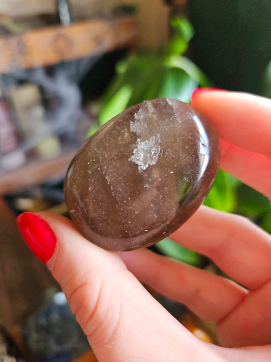 Smoky Quartz palmstone