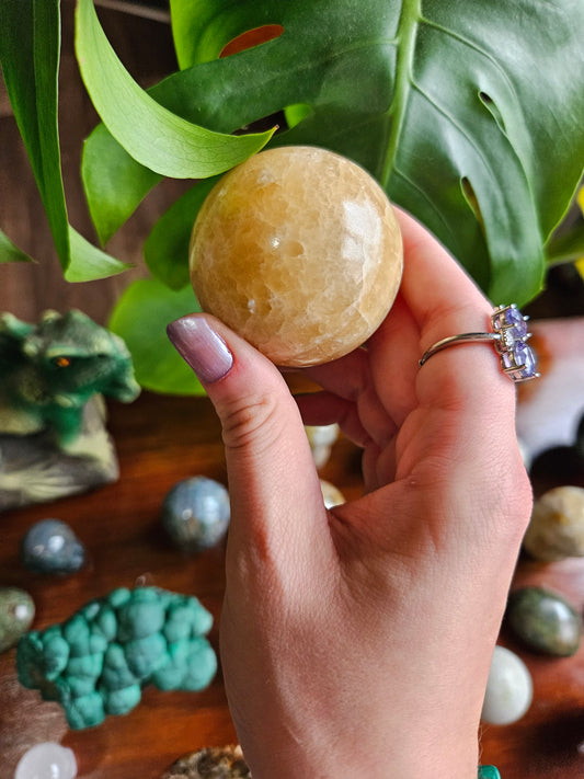 Honey Calcite planet
