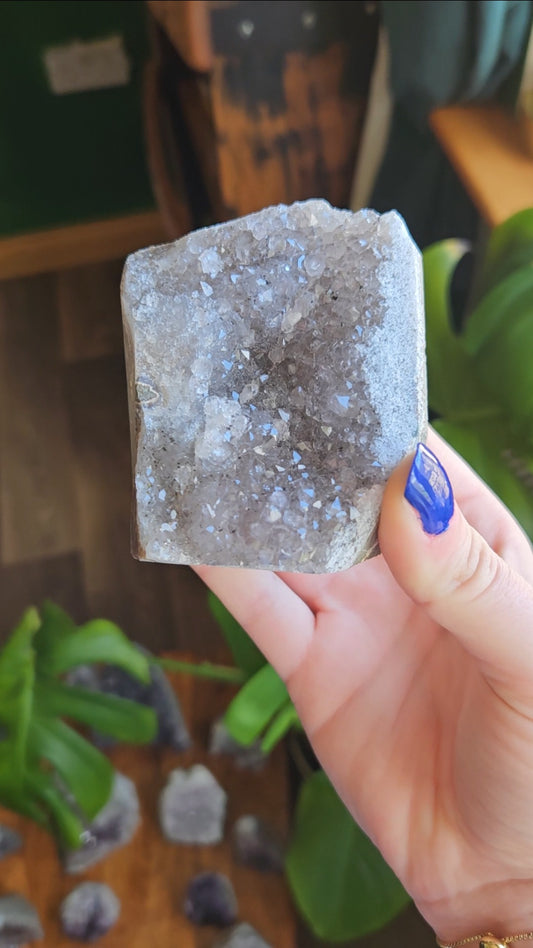 Smokey Amethyst geode - 297g