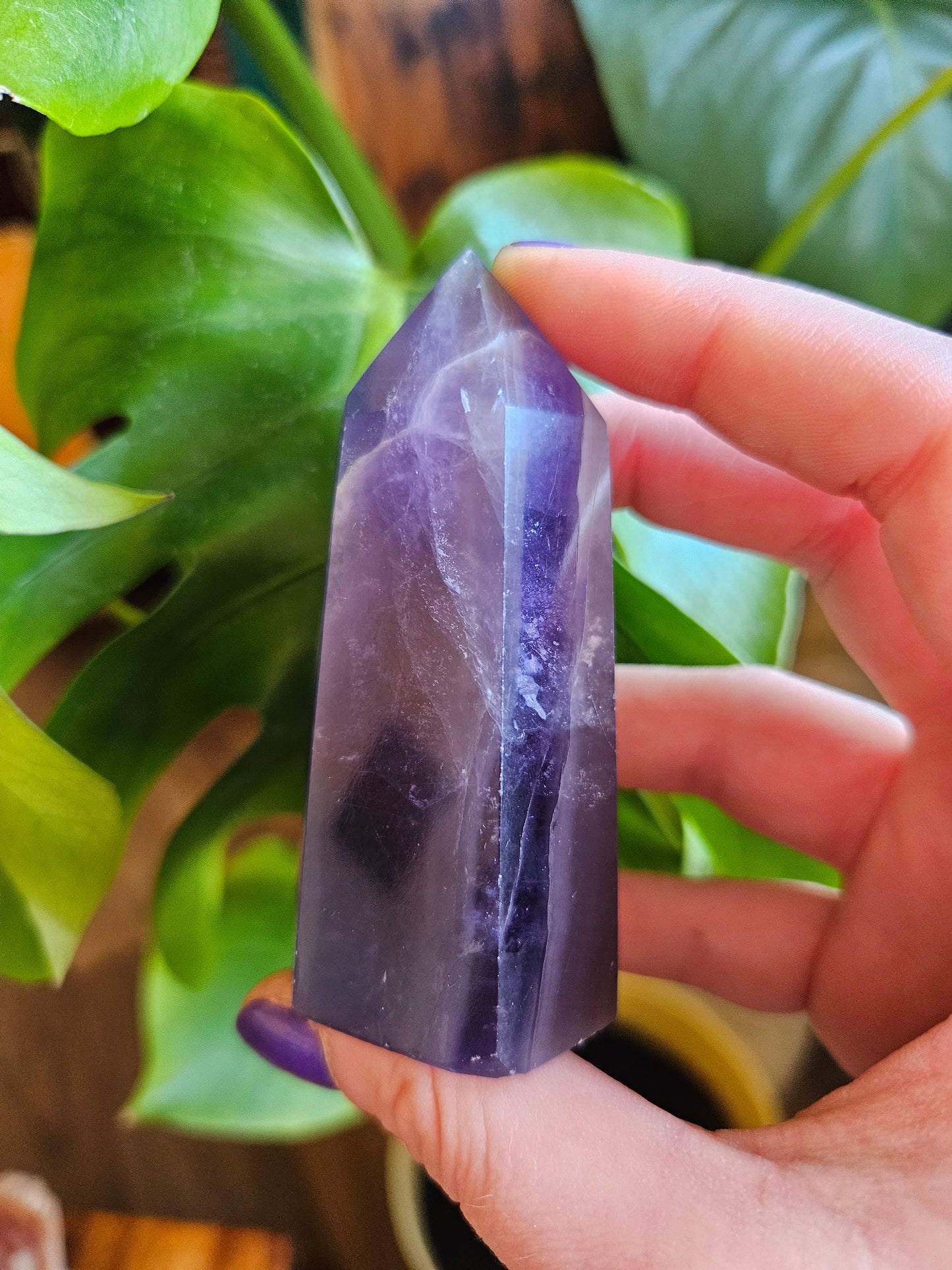 Chunky Purple Fluorite tower