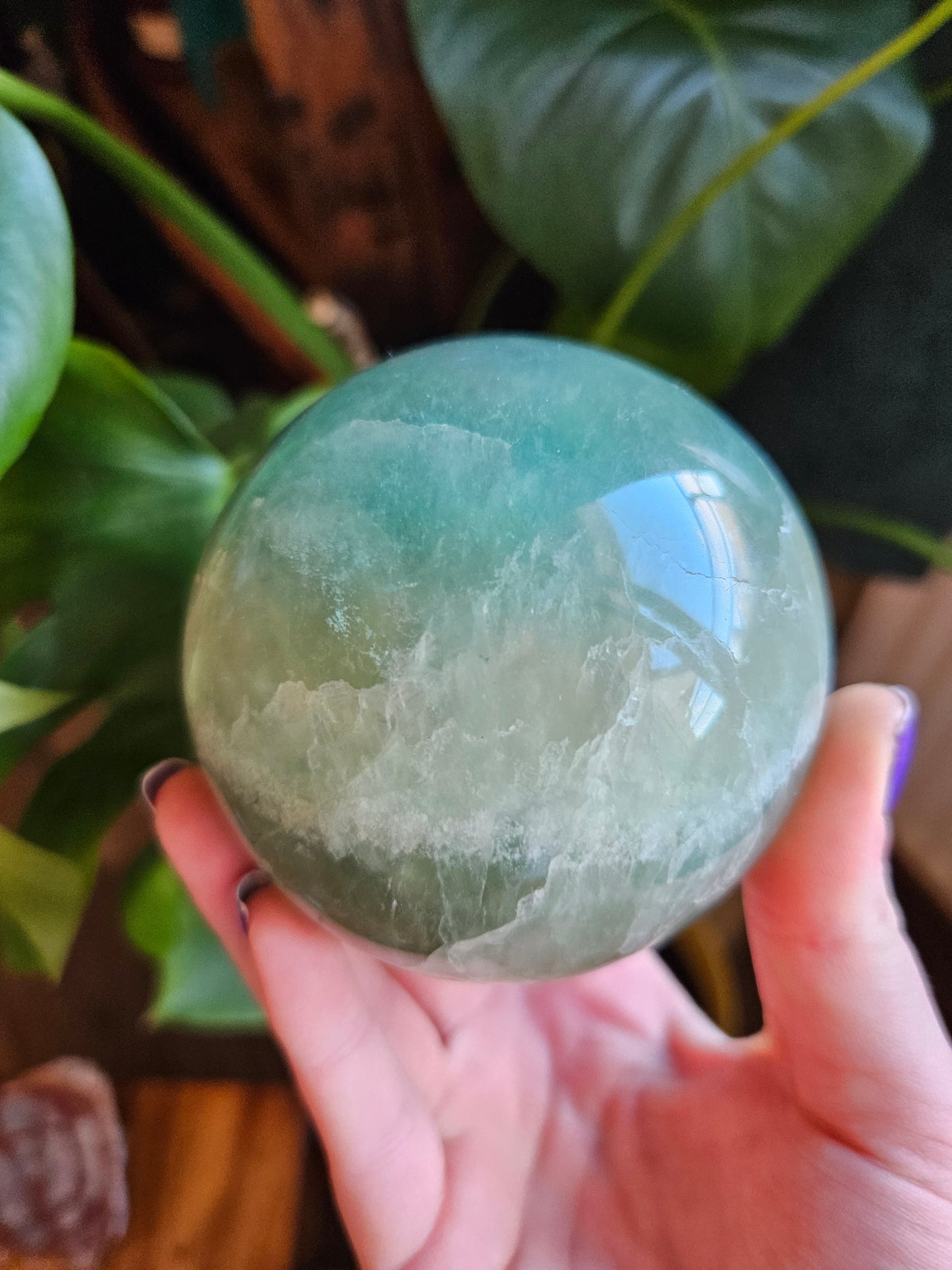 XL Green Fluorite planet