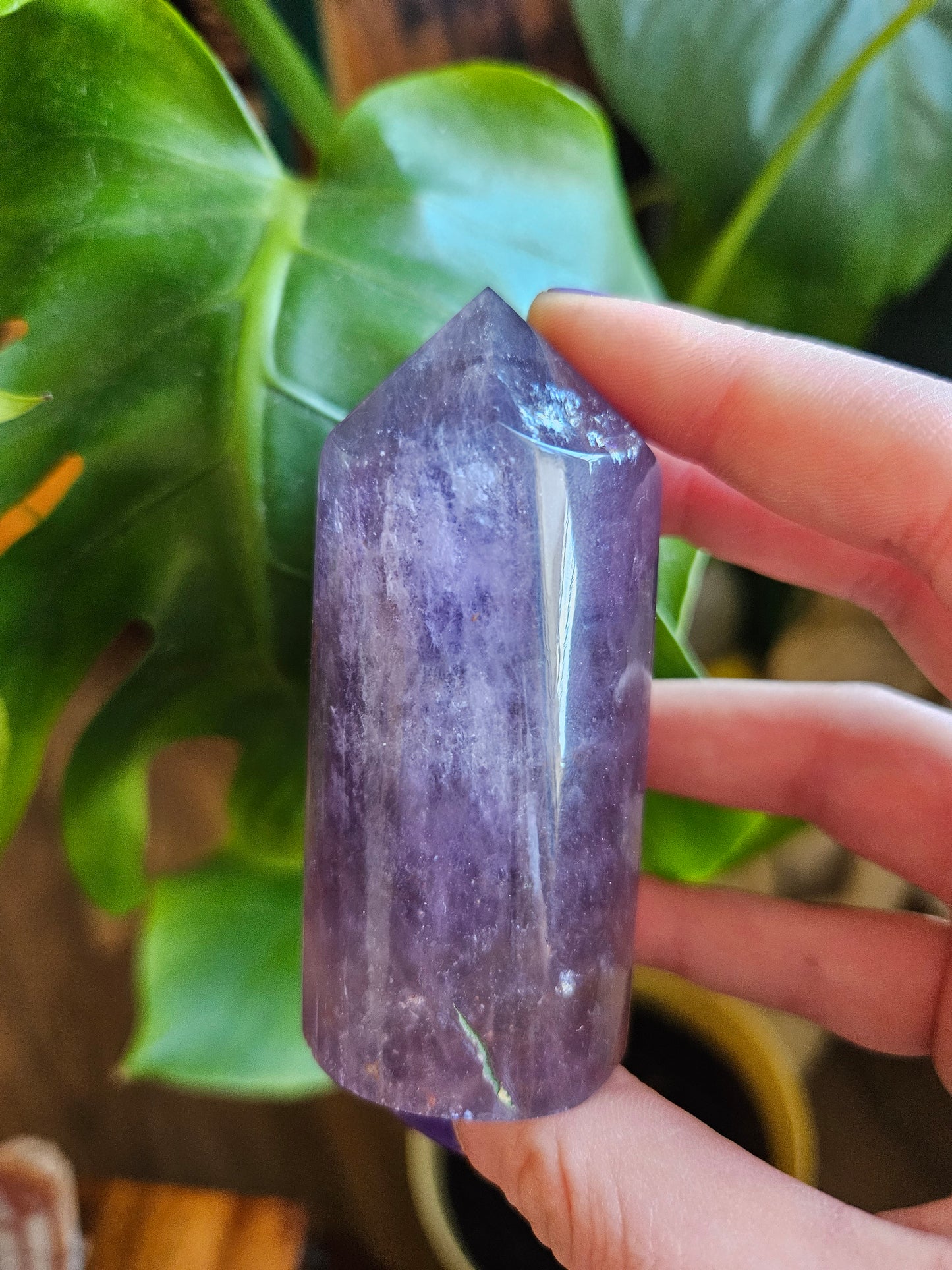 Cylindrical Purple Fluorite tower