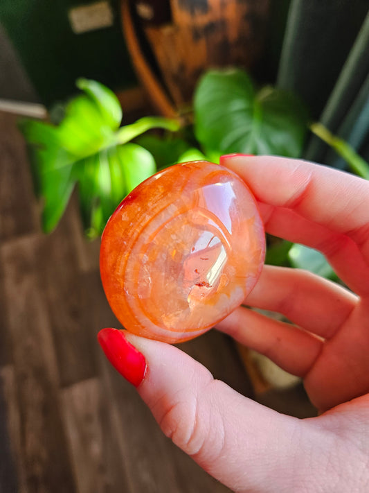 Orange Carnelian palmstone