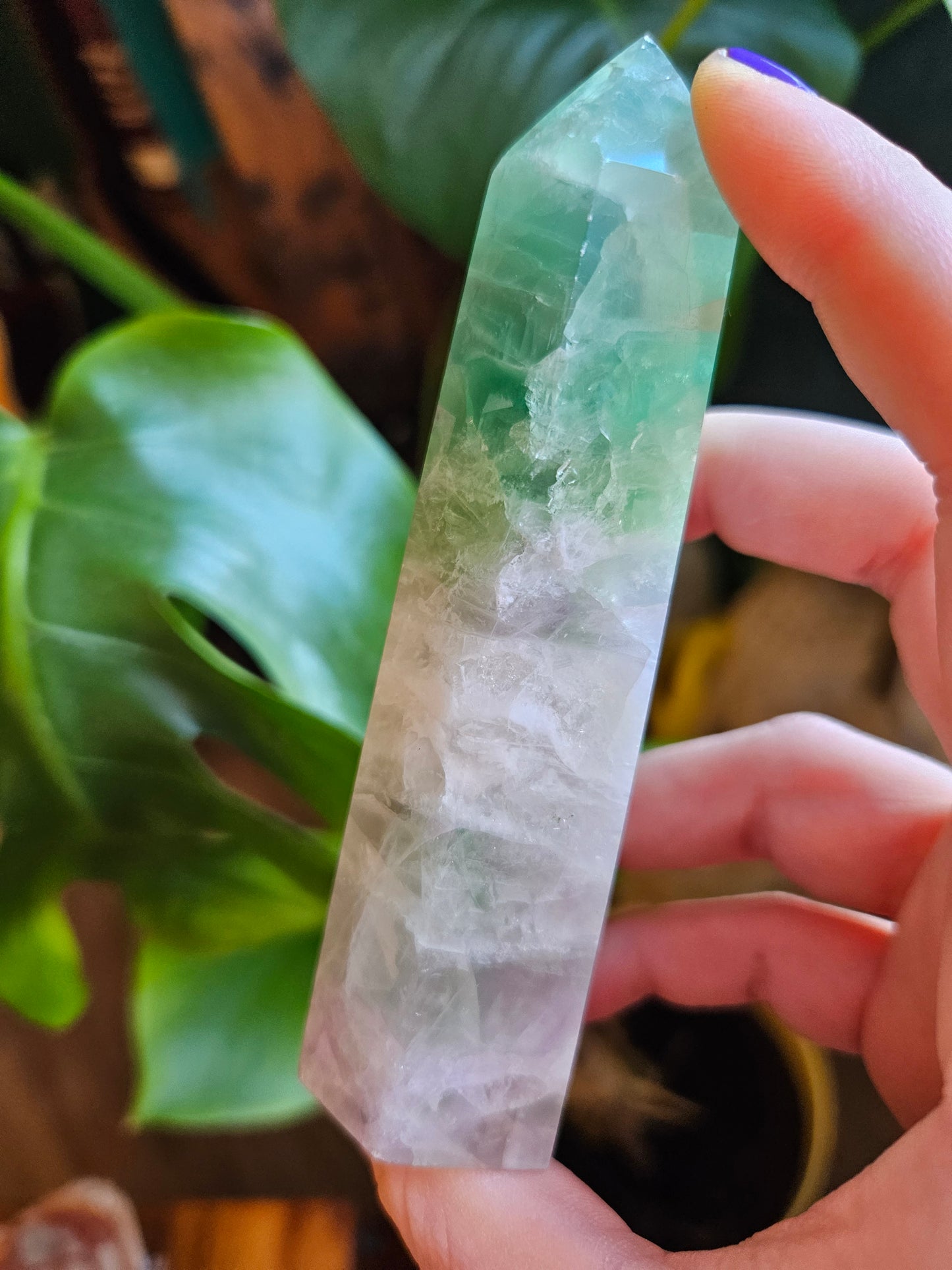 Large Green Fluorite tower