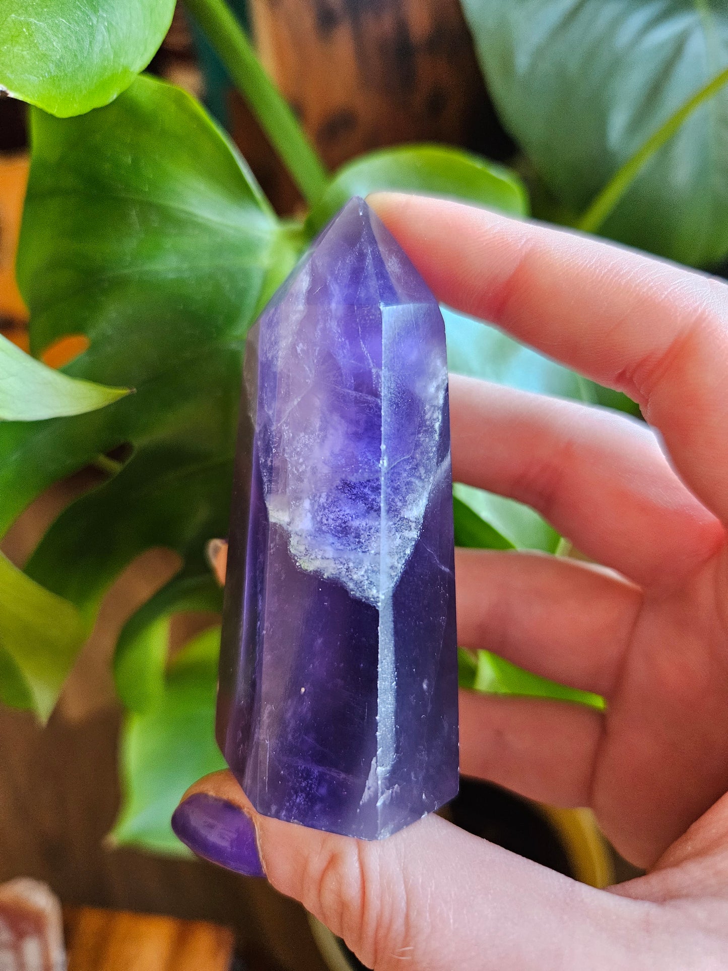 Chunky Purple Fluorite tower
