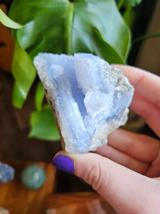 Raw Blue Lace Agate geode