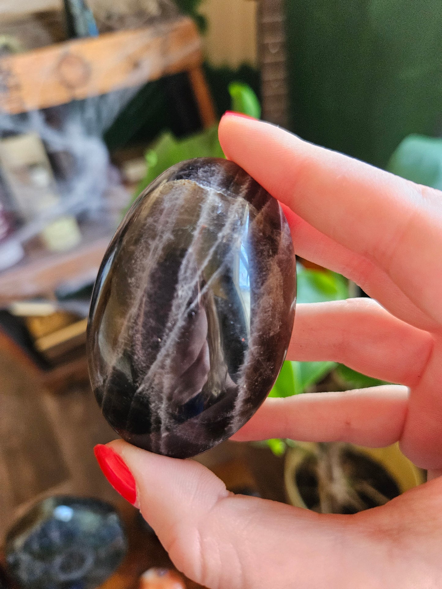 Smoky Quartz palmstone