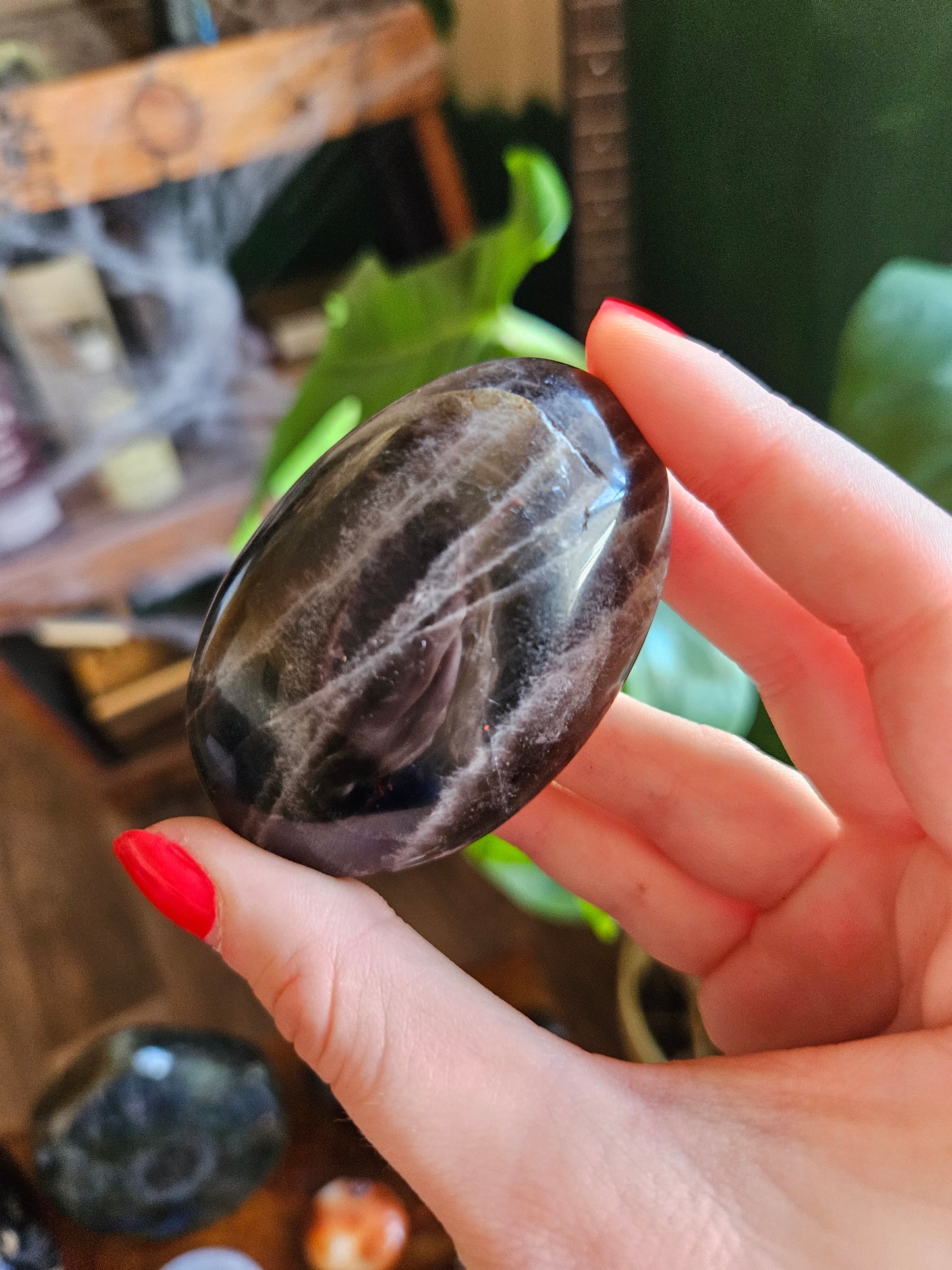 Smoky Quartz palmstone