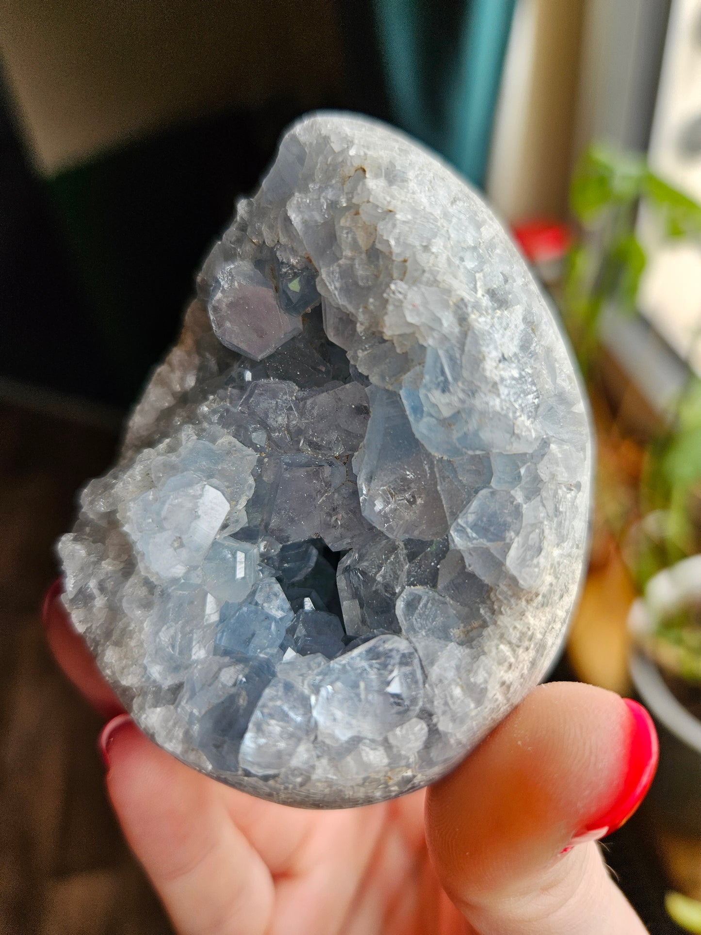 Blue Celestite egg - 315g