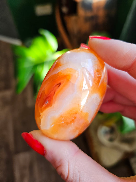 Mango Carnelian palmstone