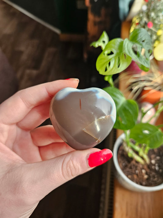 Orca Agate heart