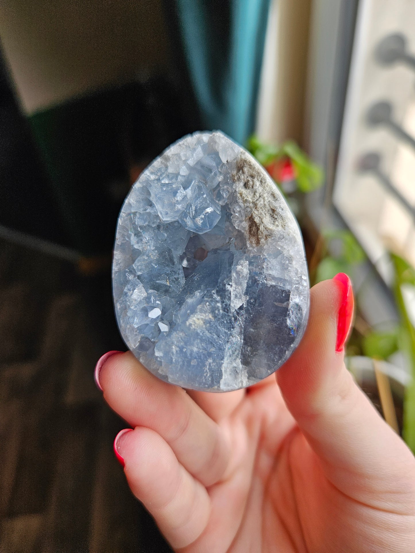 Blue Celestite egg - 157g