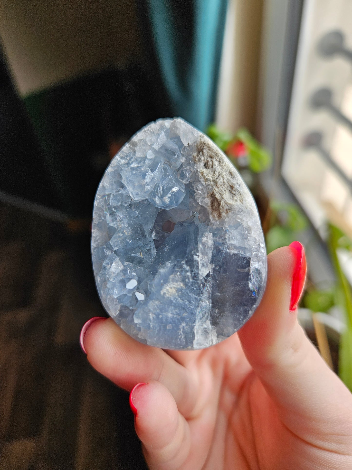 Blue Celestite egg - 157g