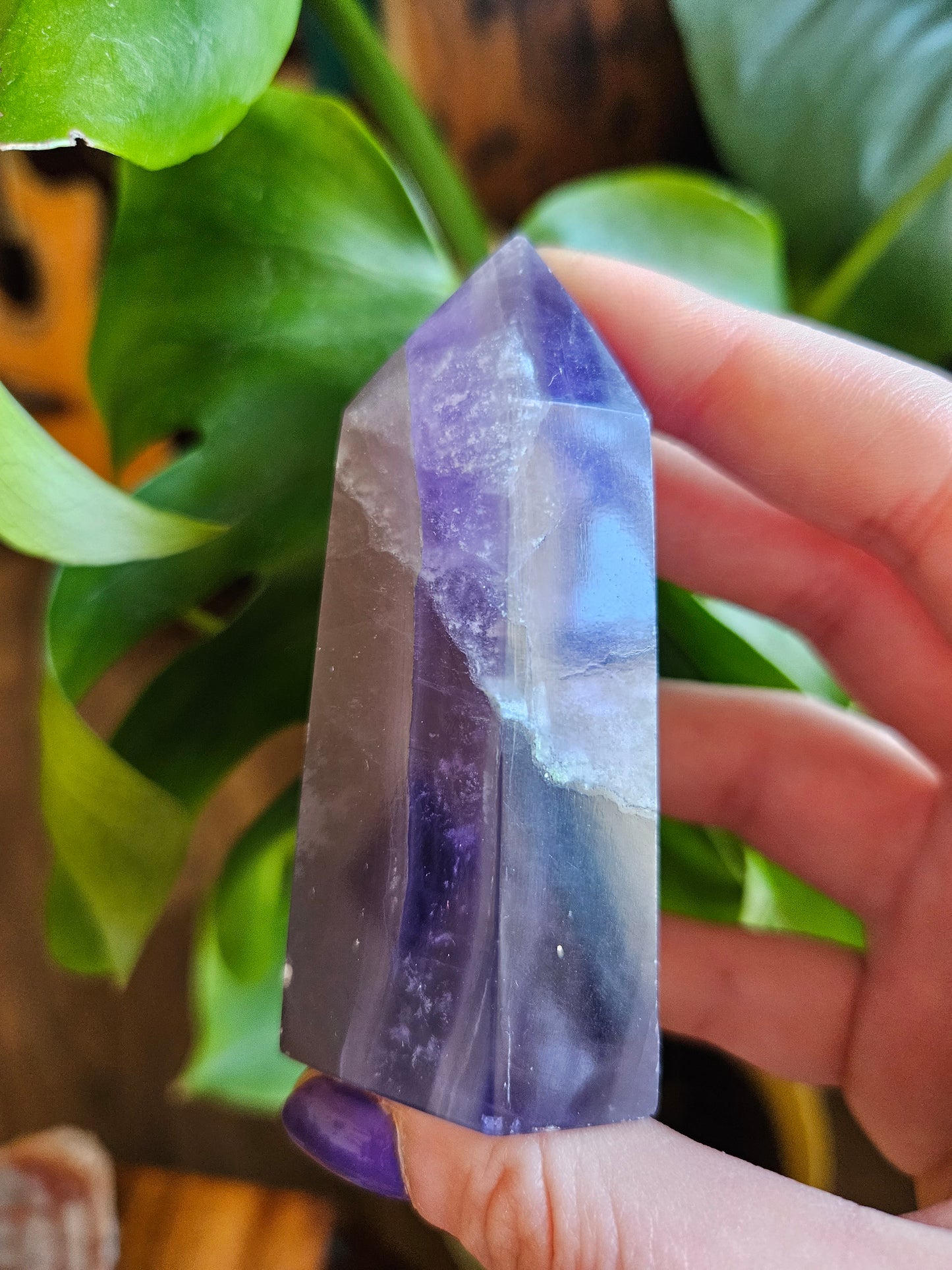Chunky Purple Fluorite tower