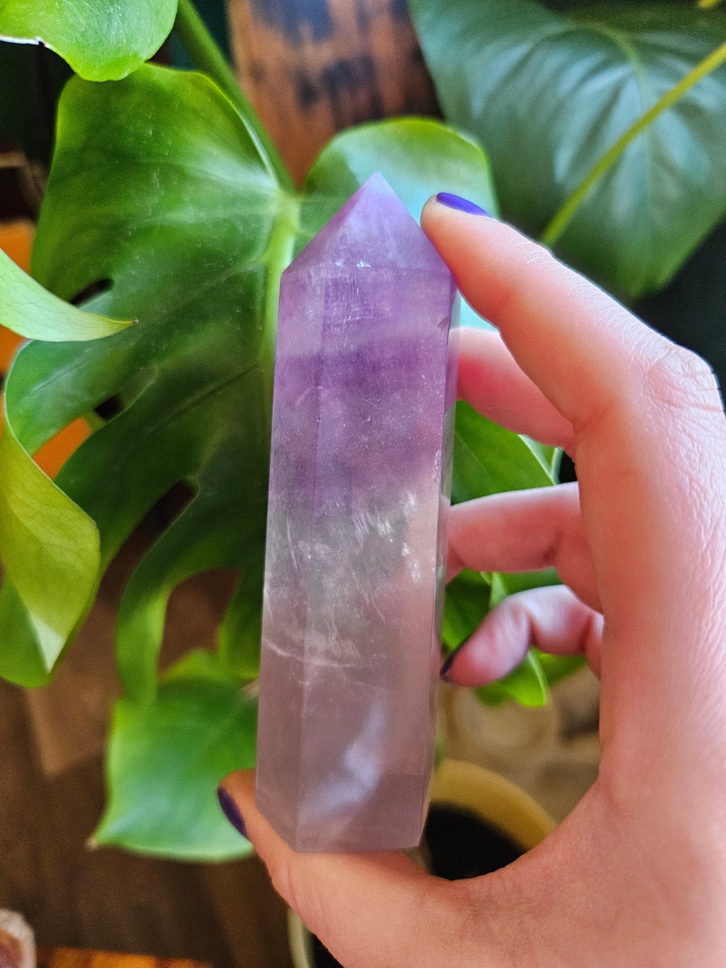 Tall Purple Fluorite tower