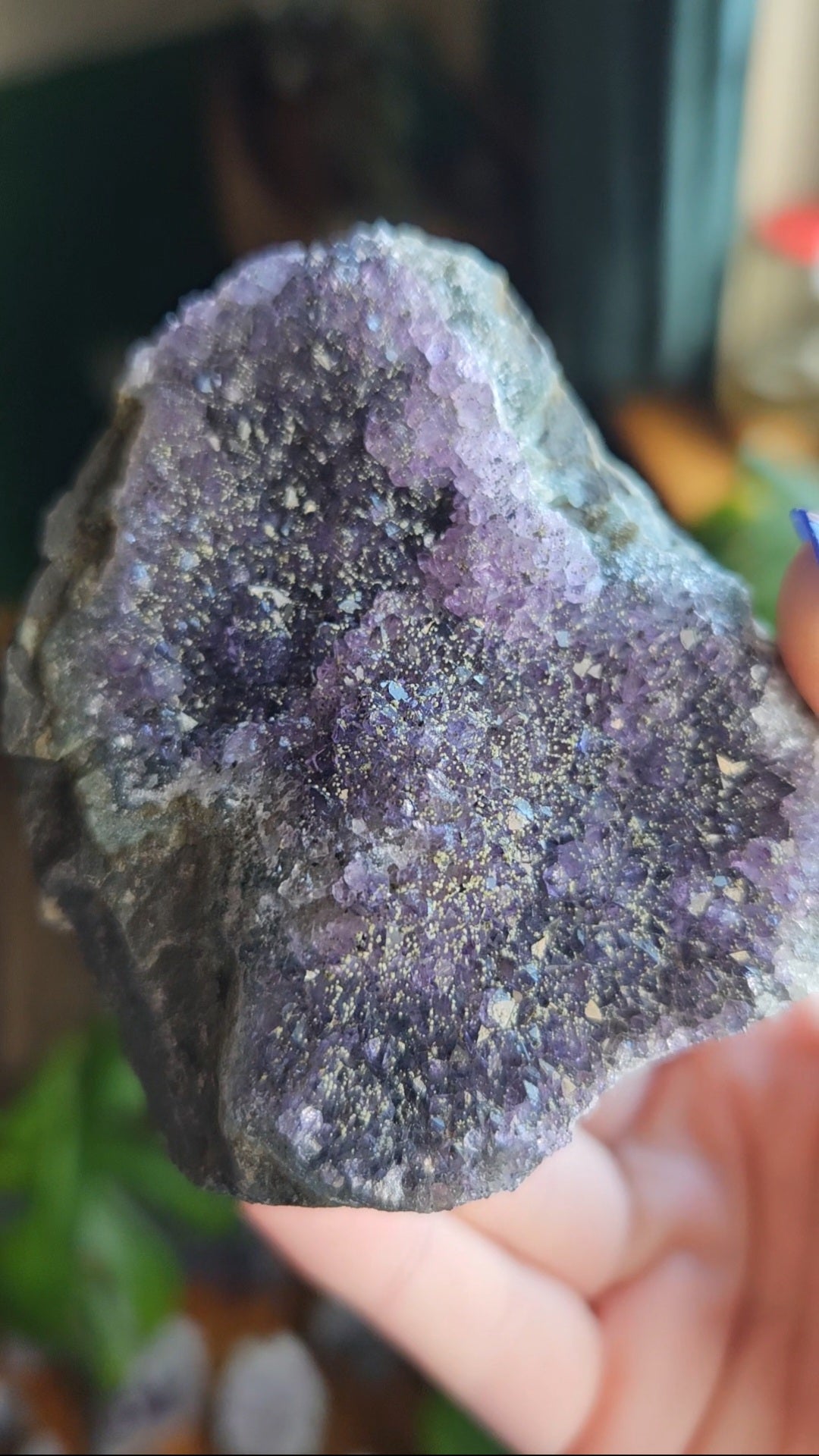 Amethyst with Hematite flakes - 224g