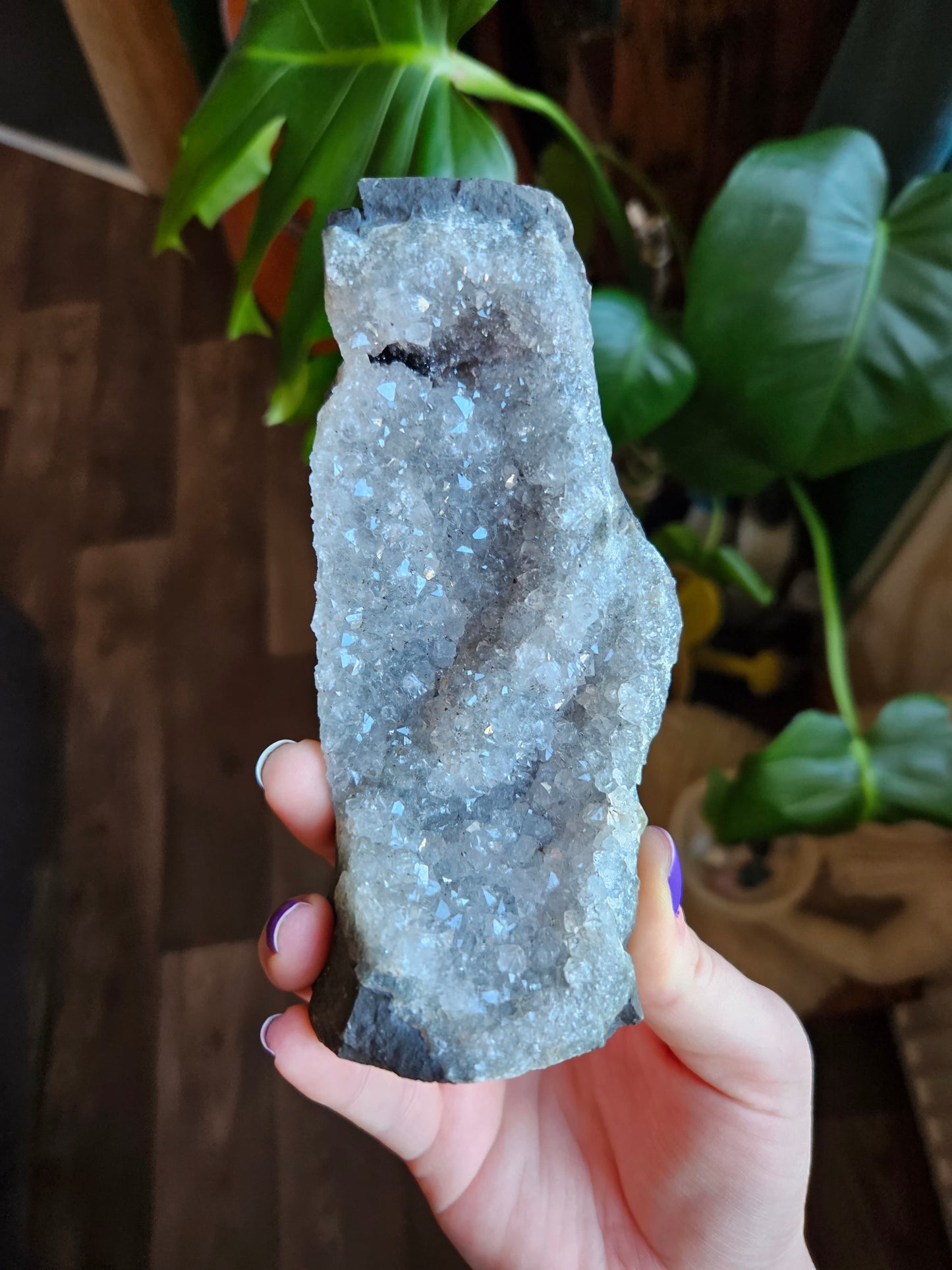 Smoky Amethyst pillar geode