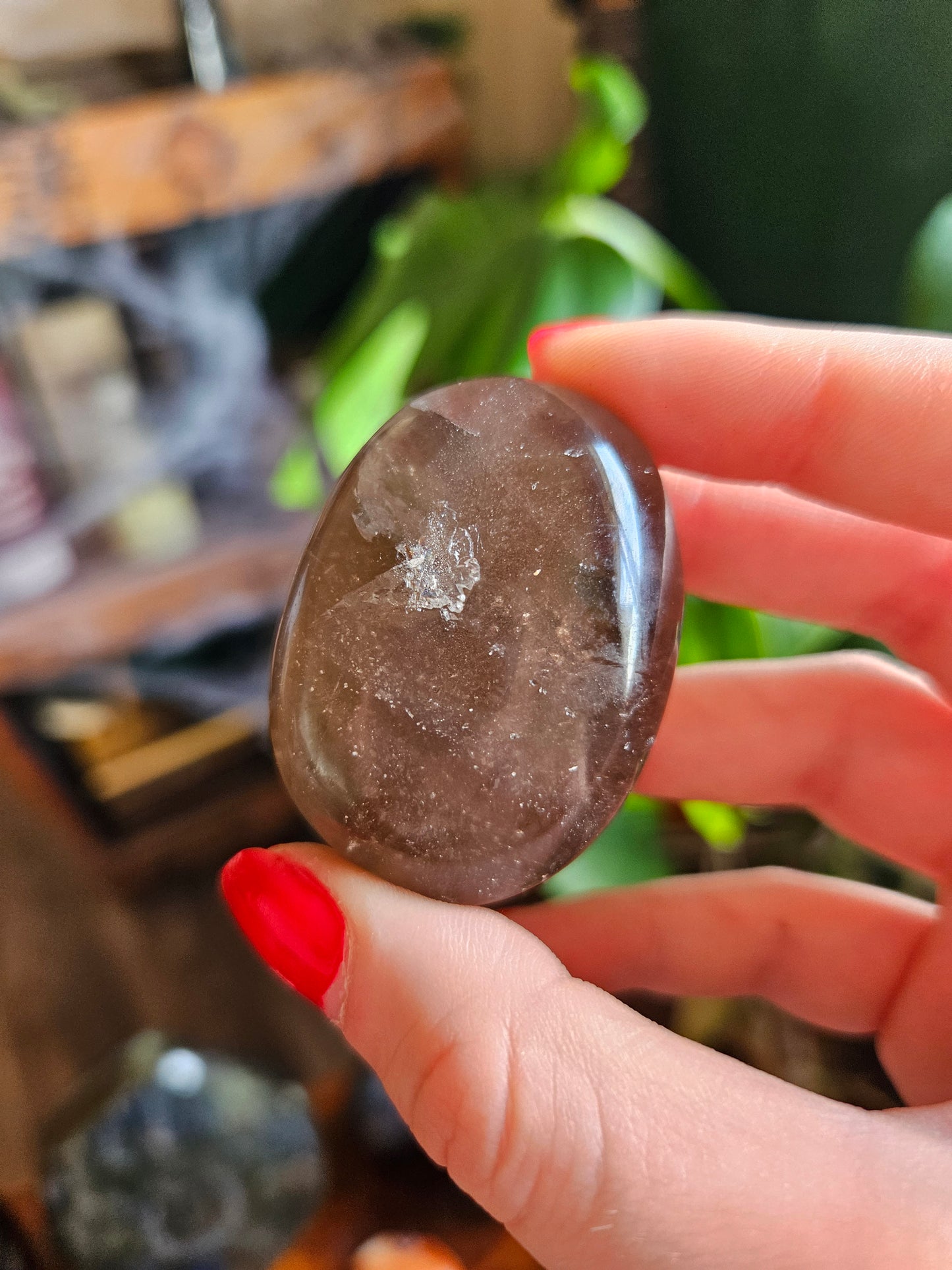 Smoky Quartz palmstone