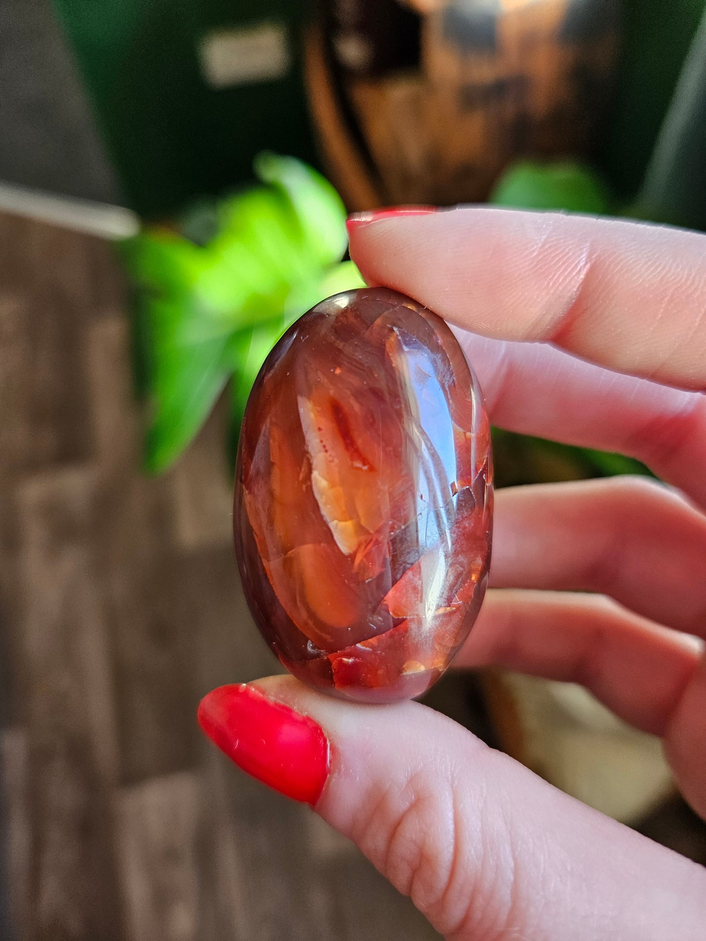 Mini Red Carnelian palmstone