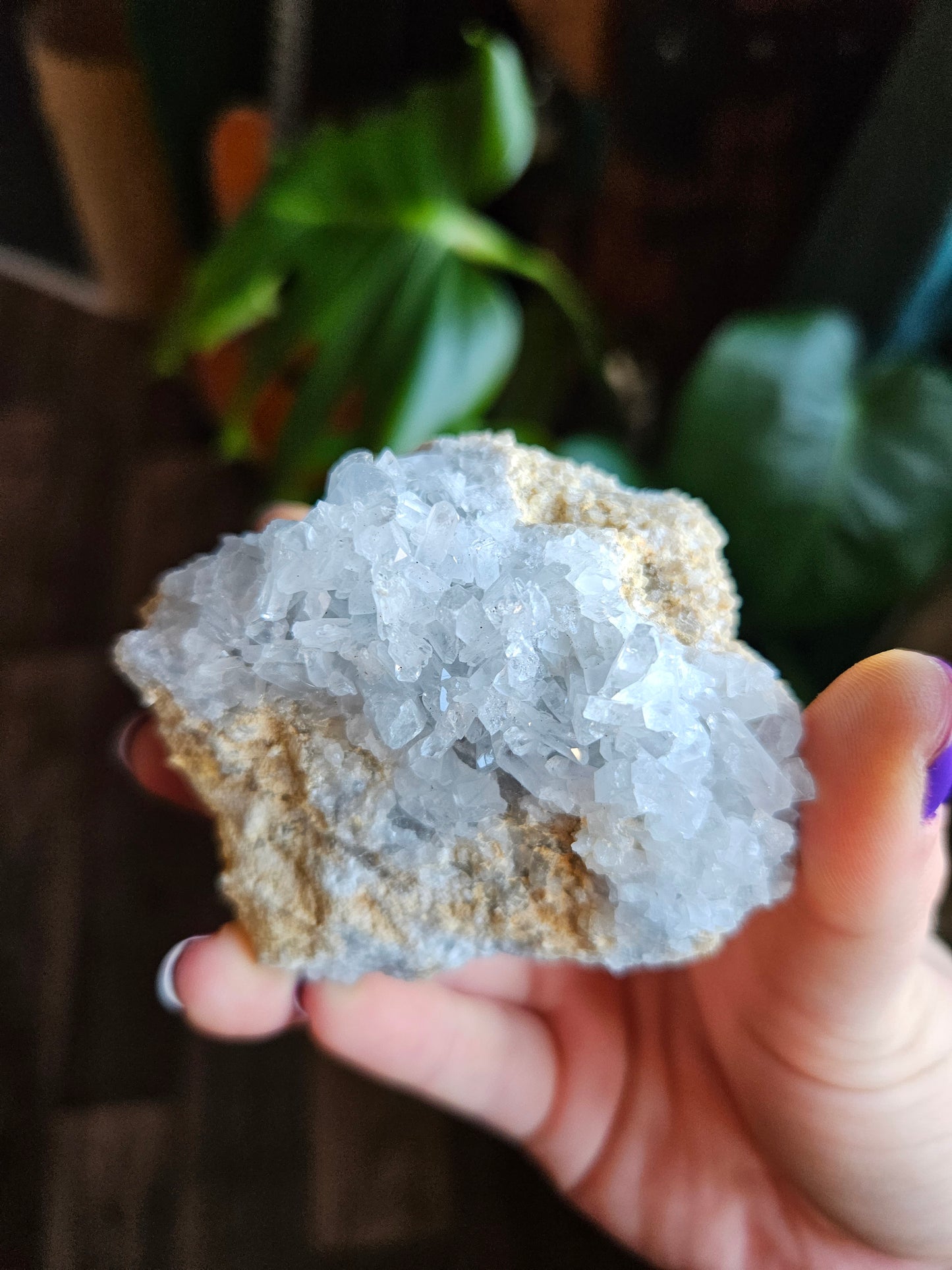 Blue Celestite geode