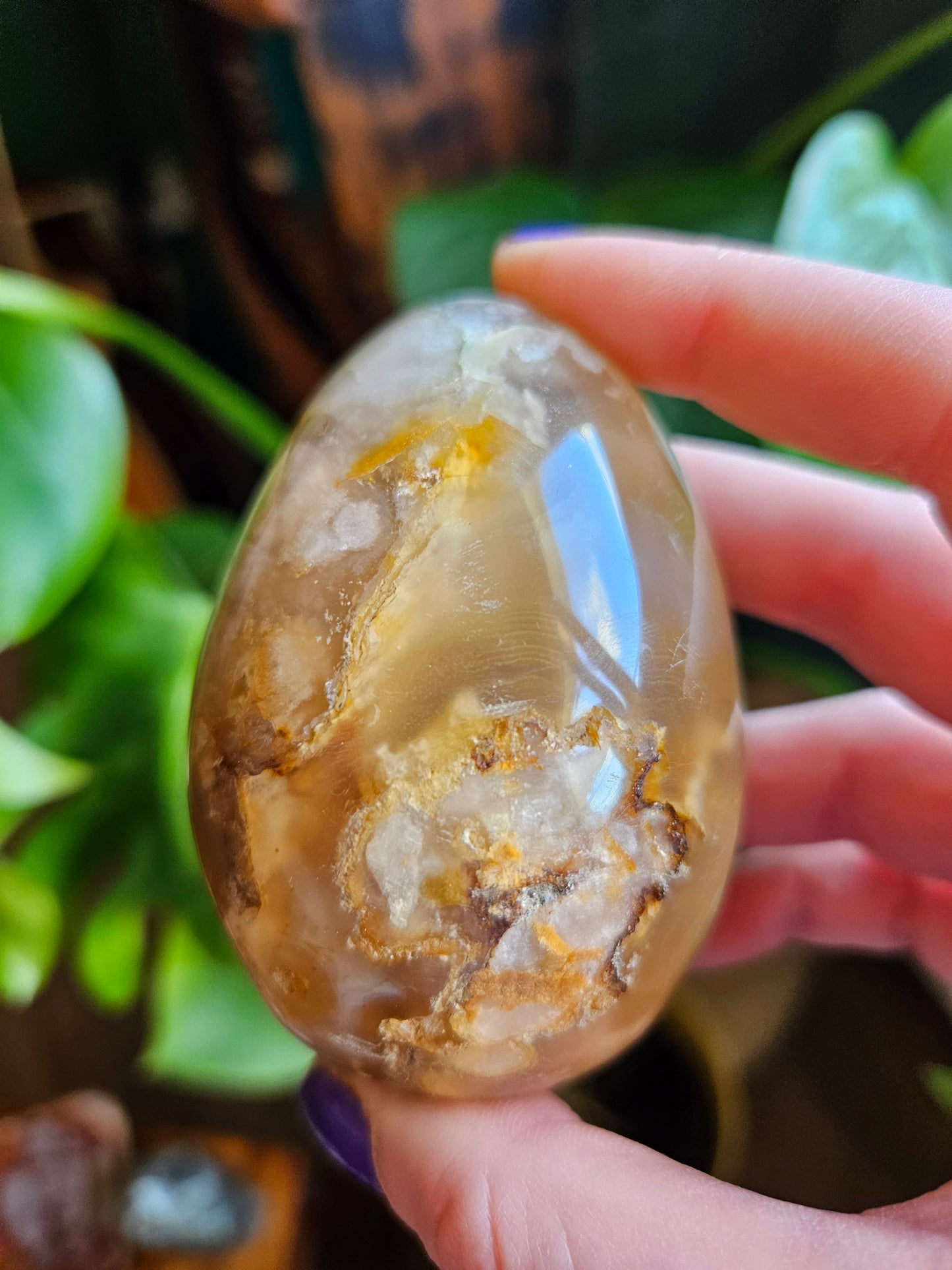 Flower Agate egg