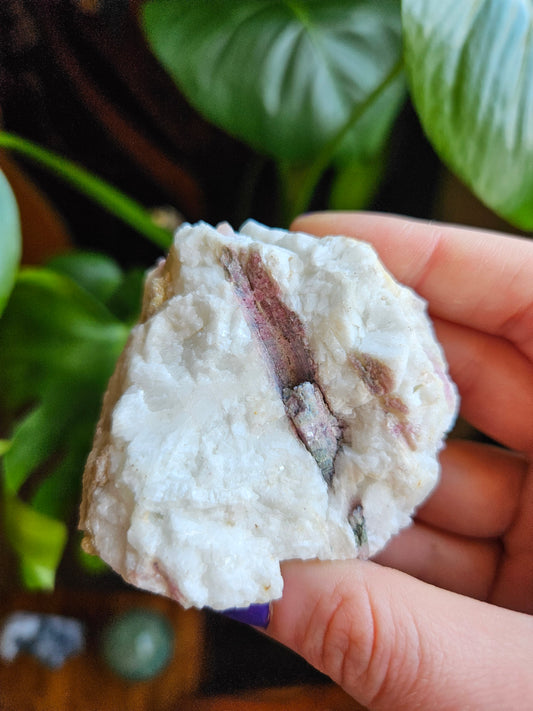 Raw Pink Tourmaline in Clevelandite