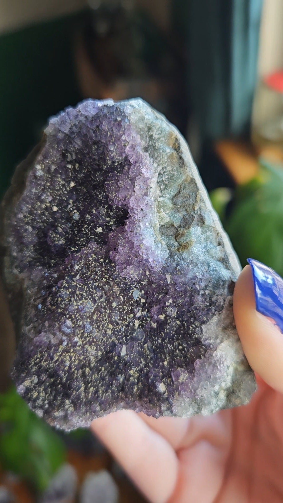 Amethyst with Hematite flakes - 224g
