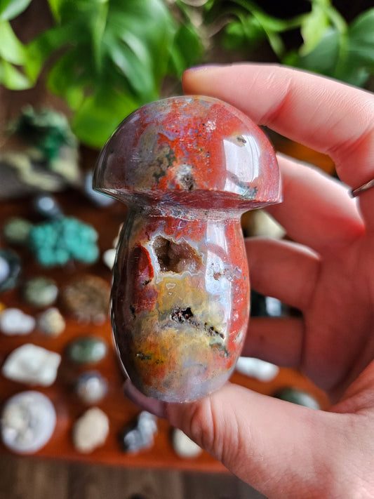 Ocean Jasper mushroom - 182g