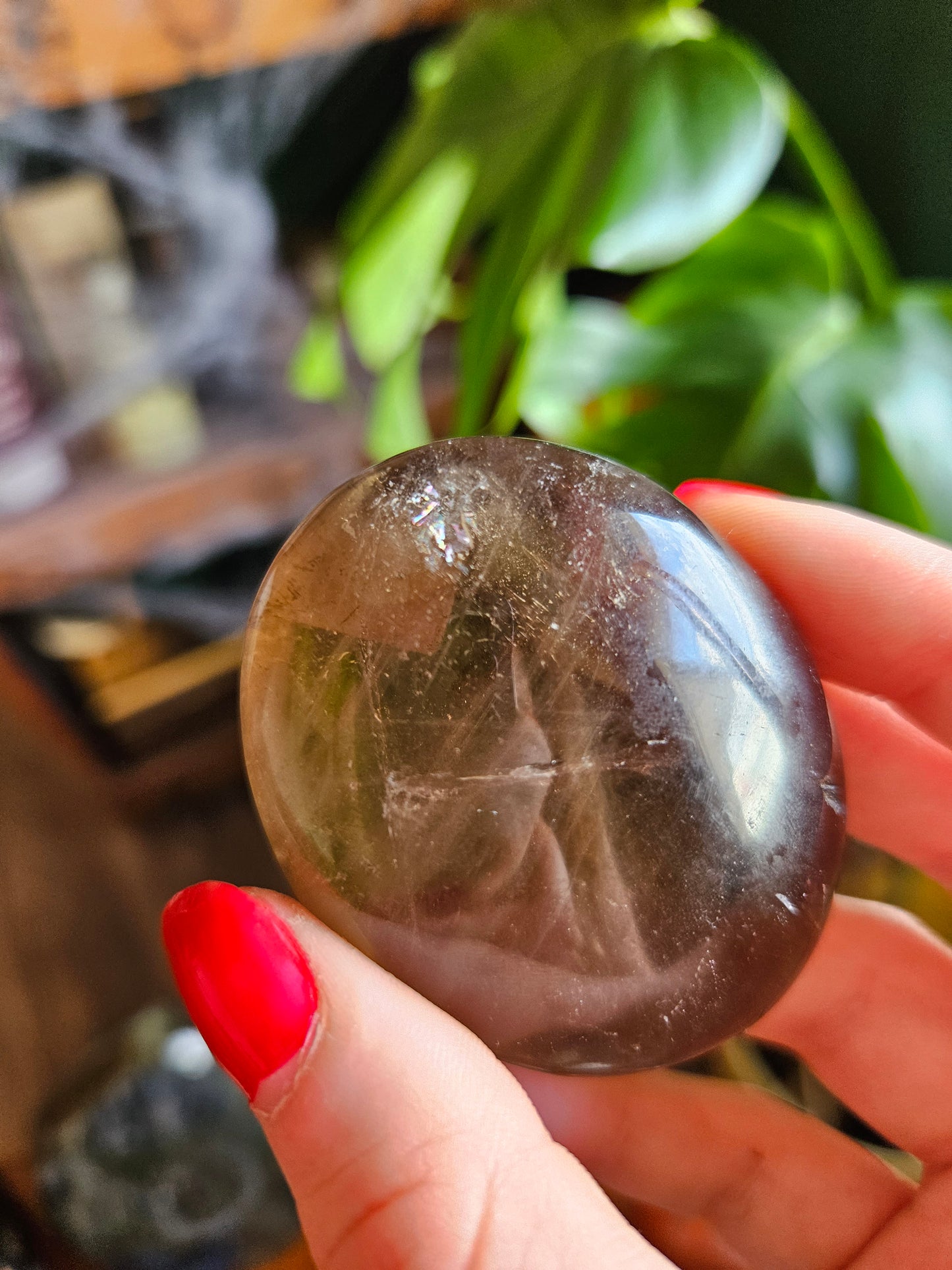 Smoky Quartz palmstone