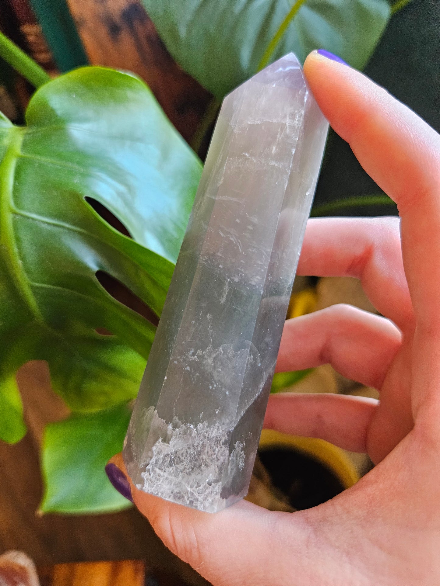 Banded Green Fluorite tower