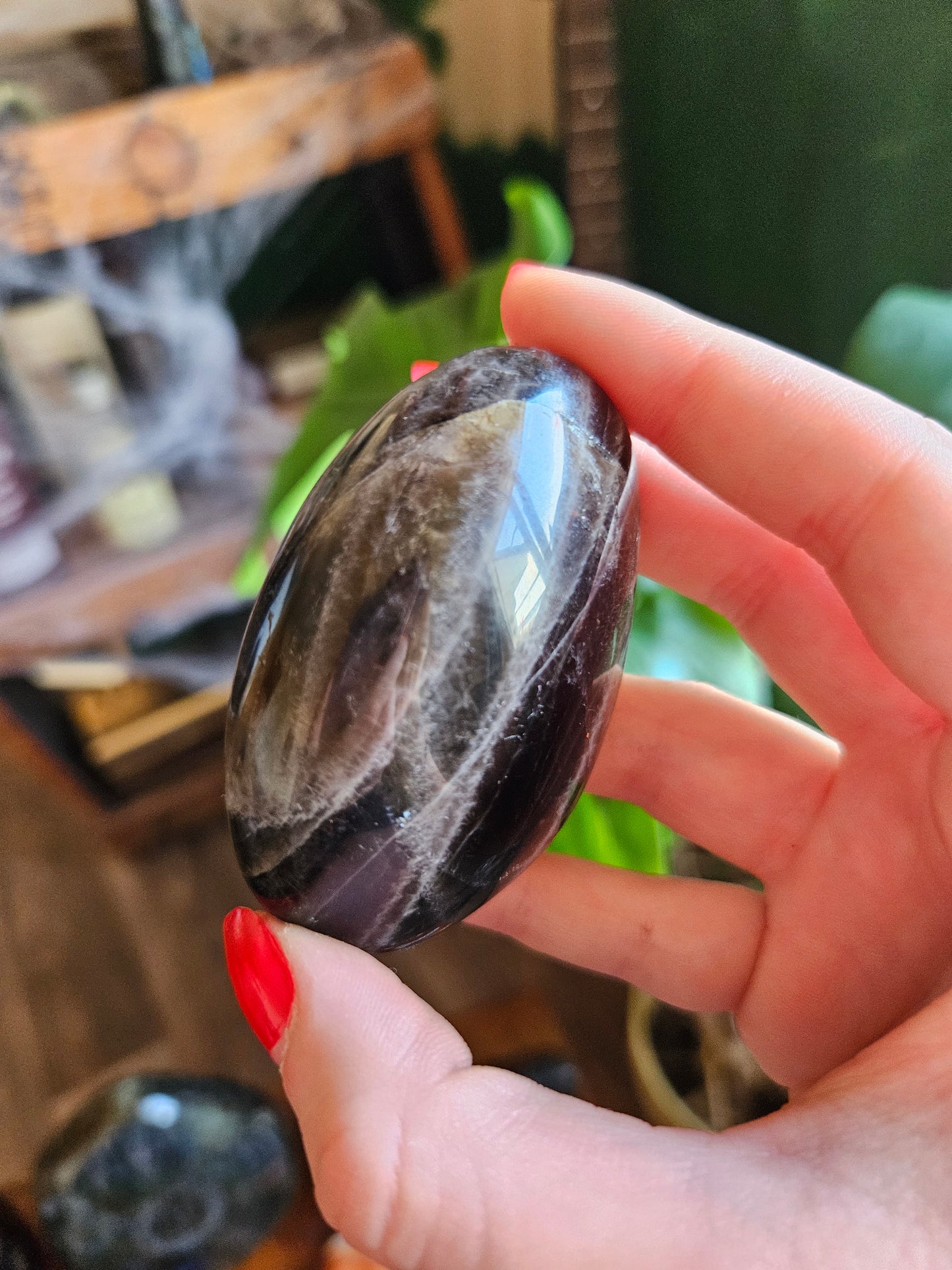Smoky Quartz palmstone