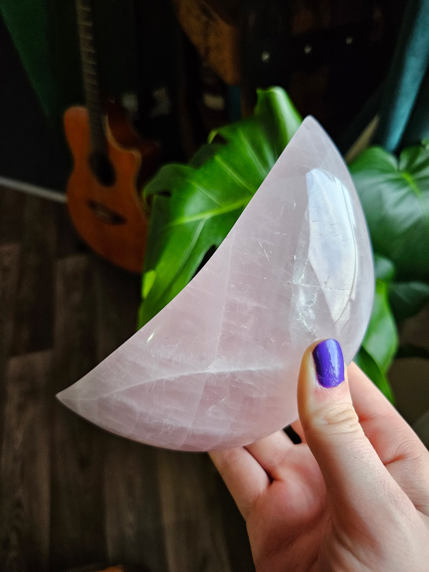 Large Rose Quartz Moon