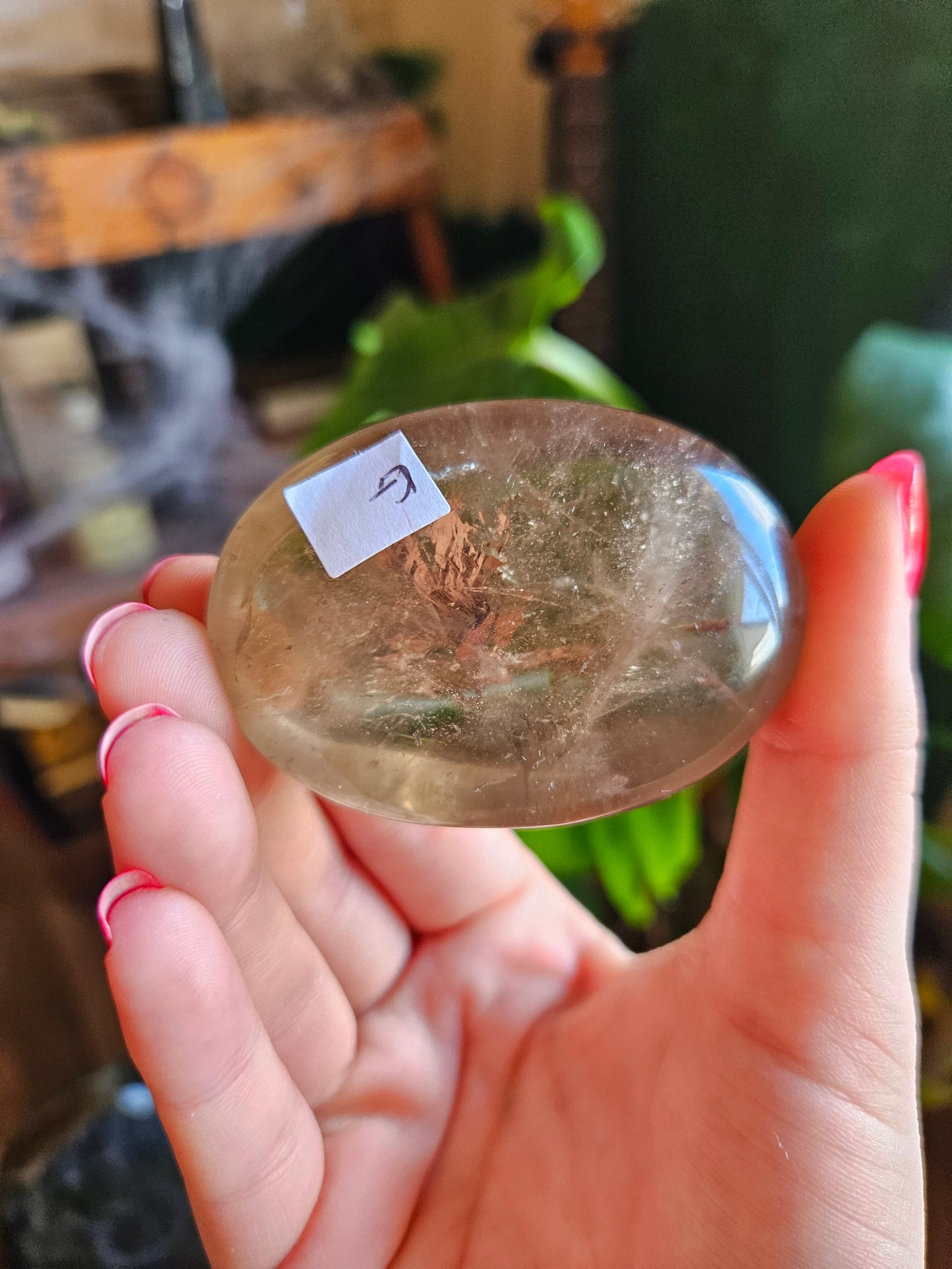 Smoky Quartz palmstone