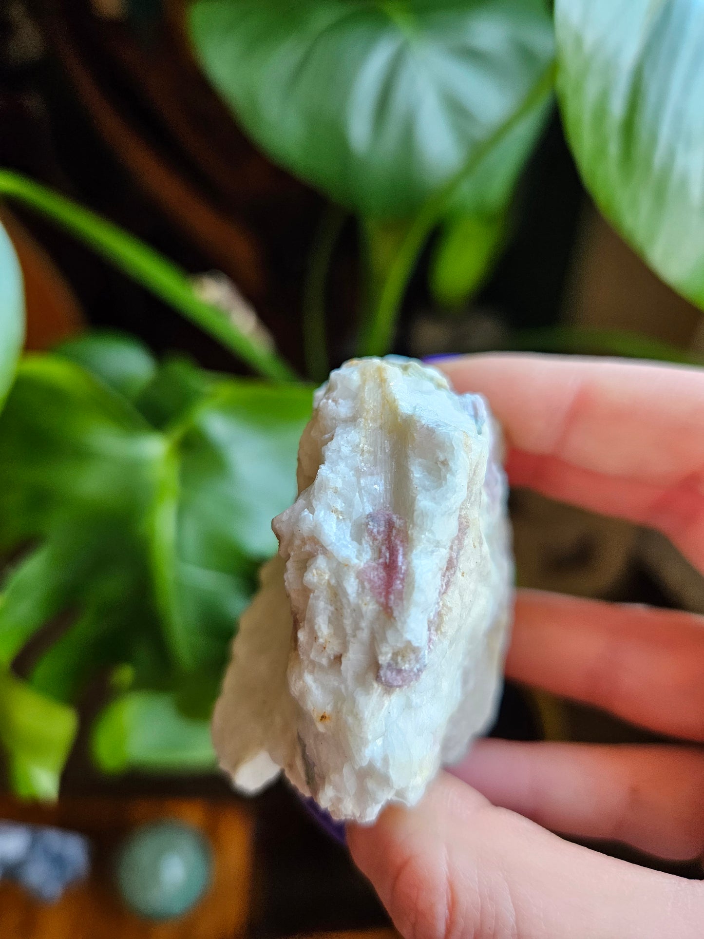 Raw Pink Tourmaline in Clevelandite