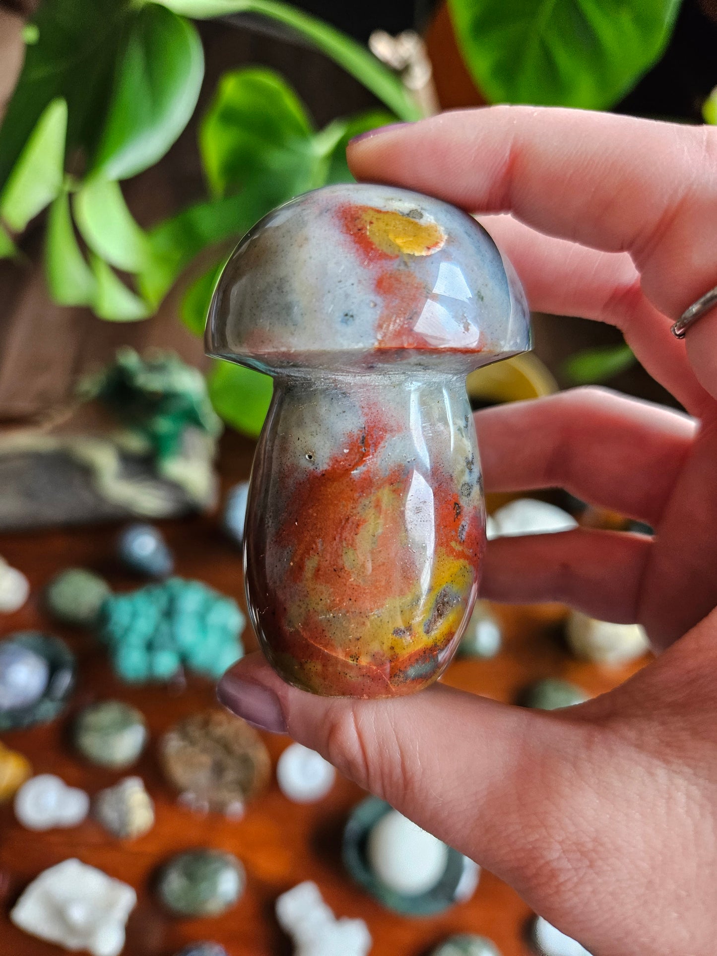 Ocean Jasper mushroom - 182g