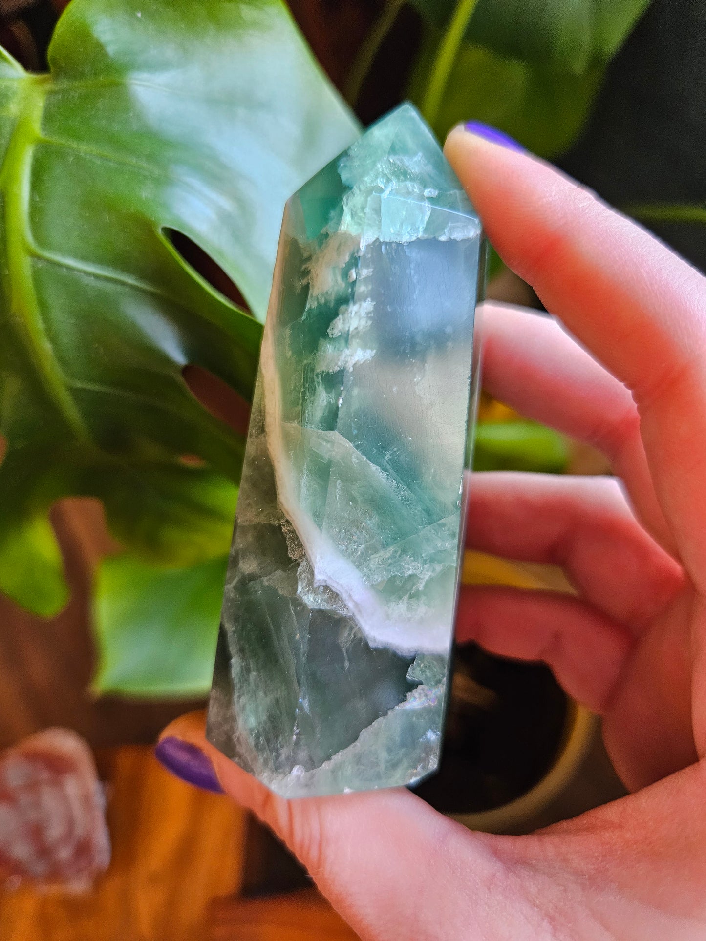Chunky Green Fluorite tower