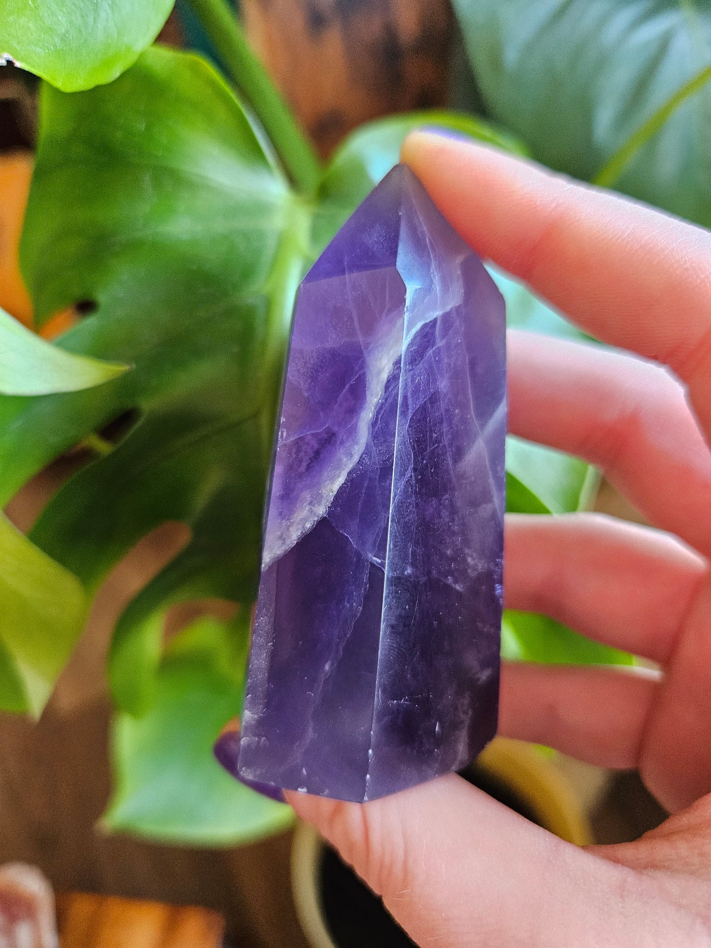 Chunky Purple Fluorite tower