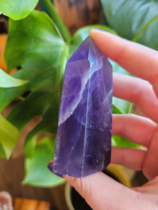 Chunky Purple Fluorite tower