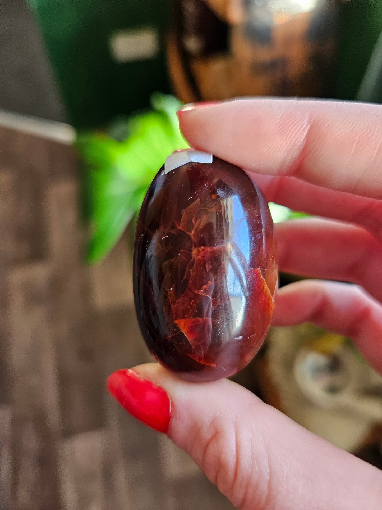 Mini Red Carnelian palmstone