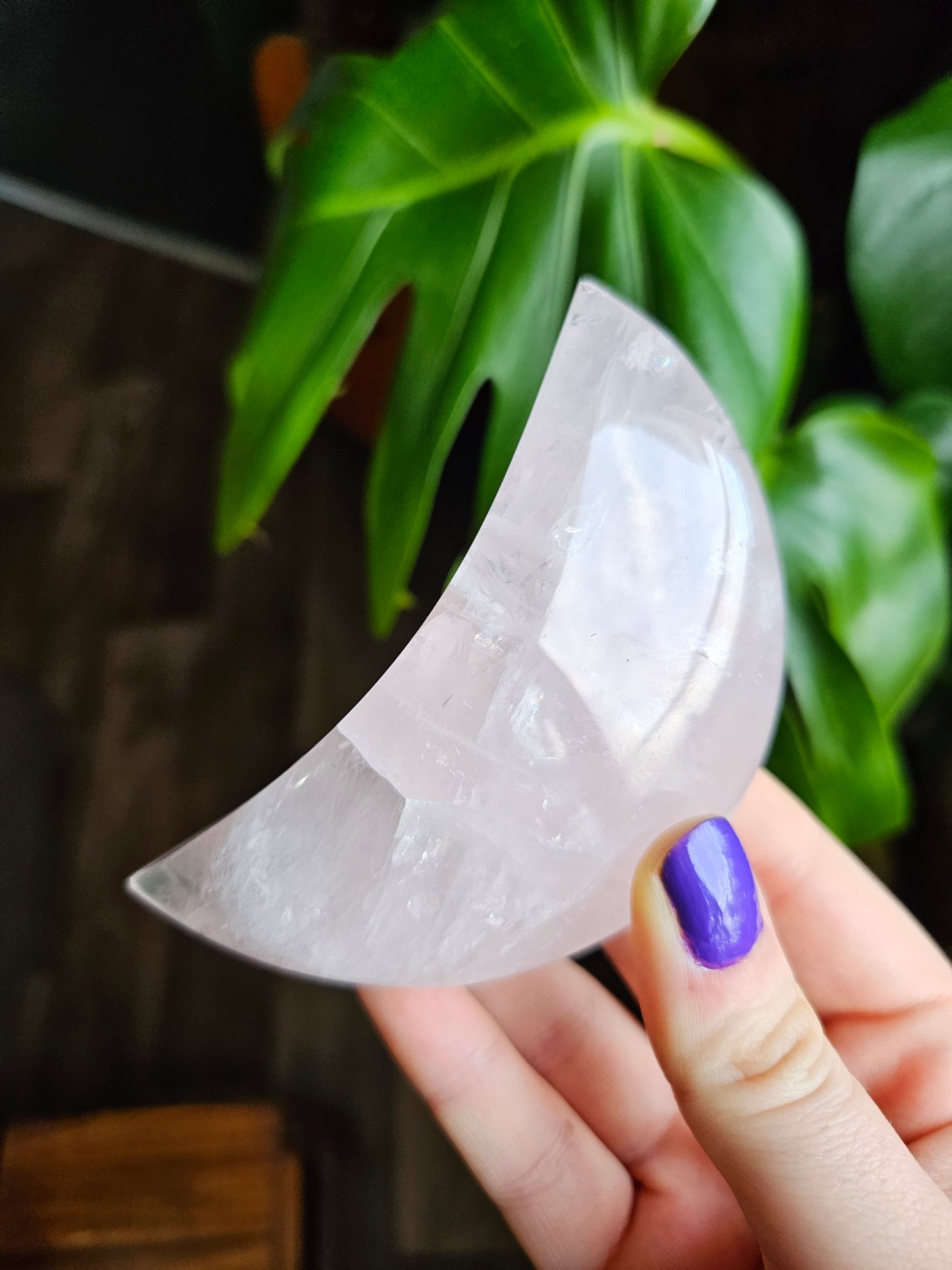 Small Rose Quartz Moon