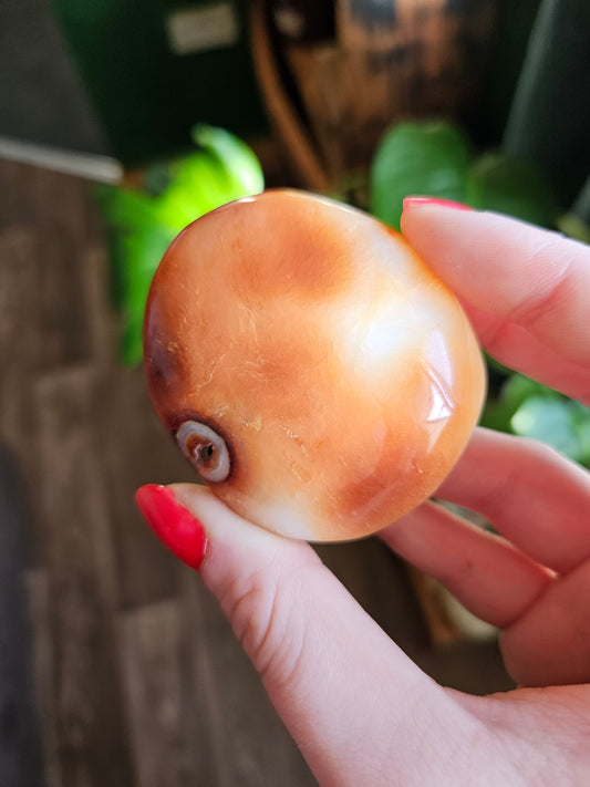 Mango Carnelian palmstone