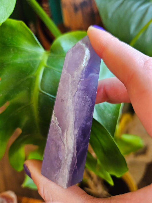 Small Purple Fluorite tower