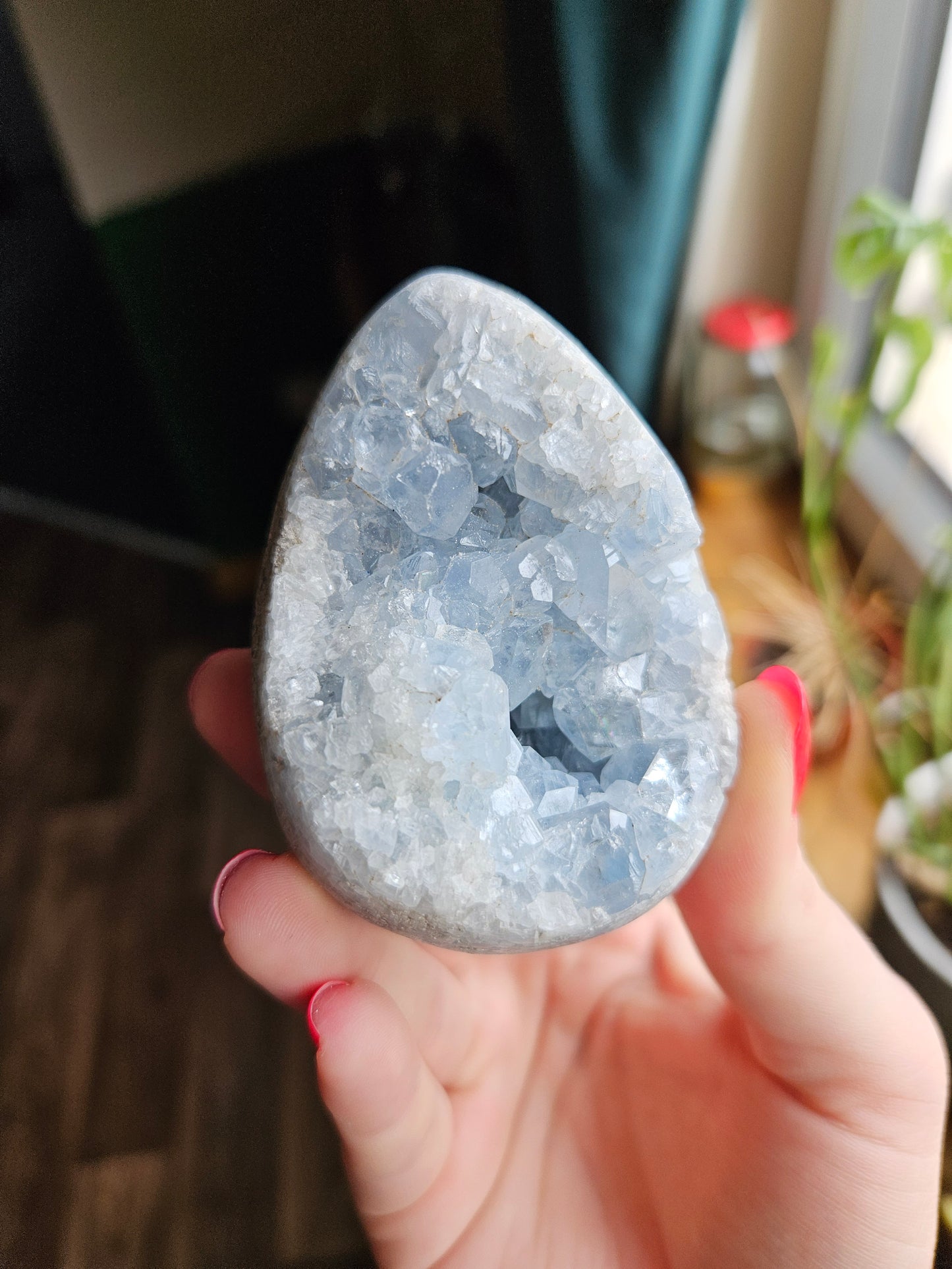 Blue Celestite egg - 315g