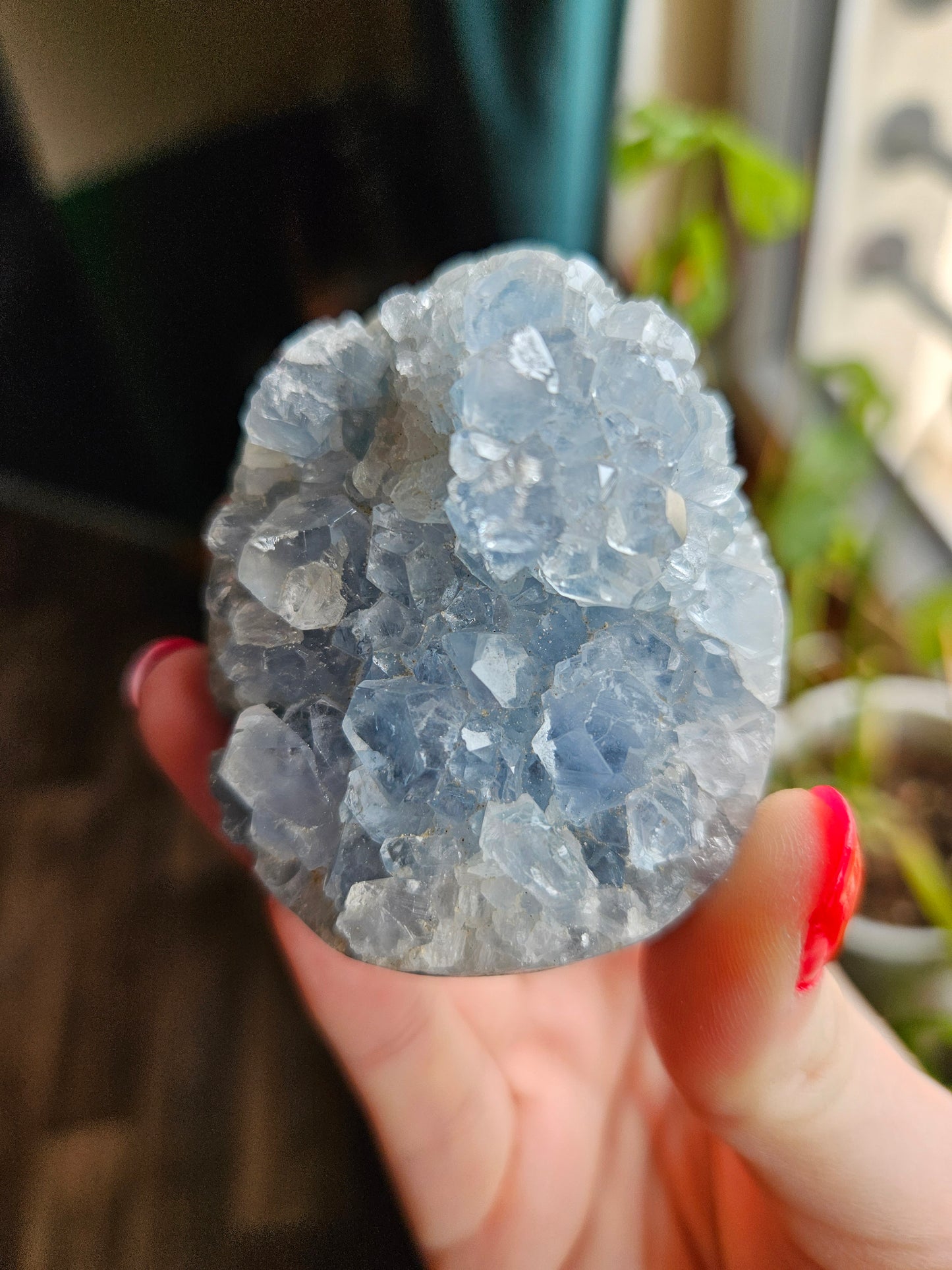 Blue Celestite egg - 244g