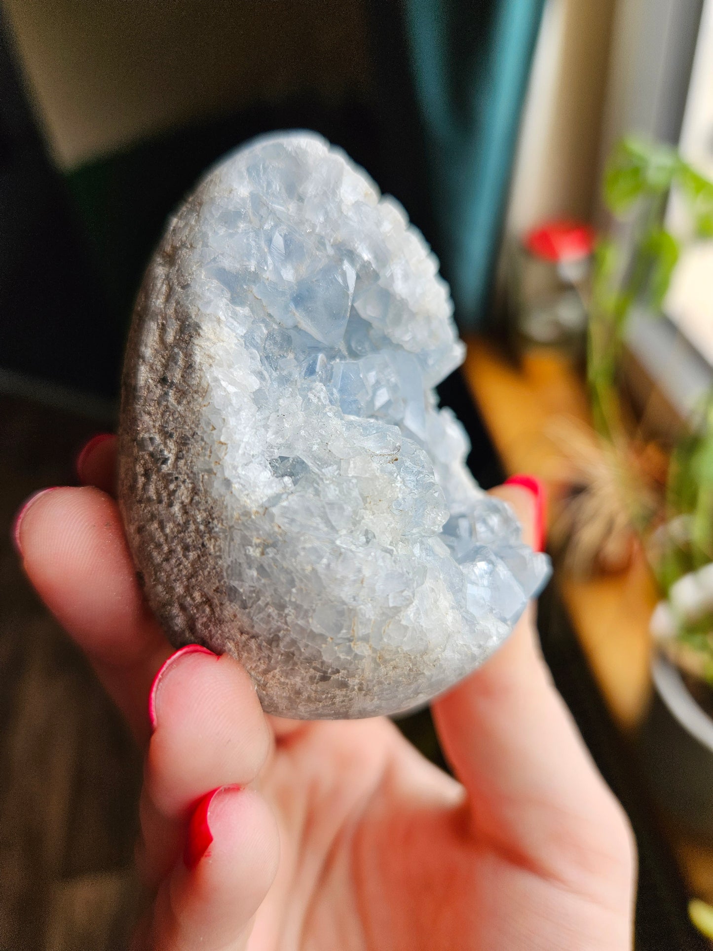 Blue Celestite egg - 315g