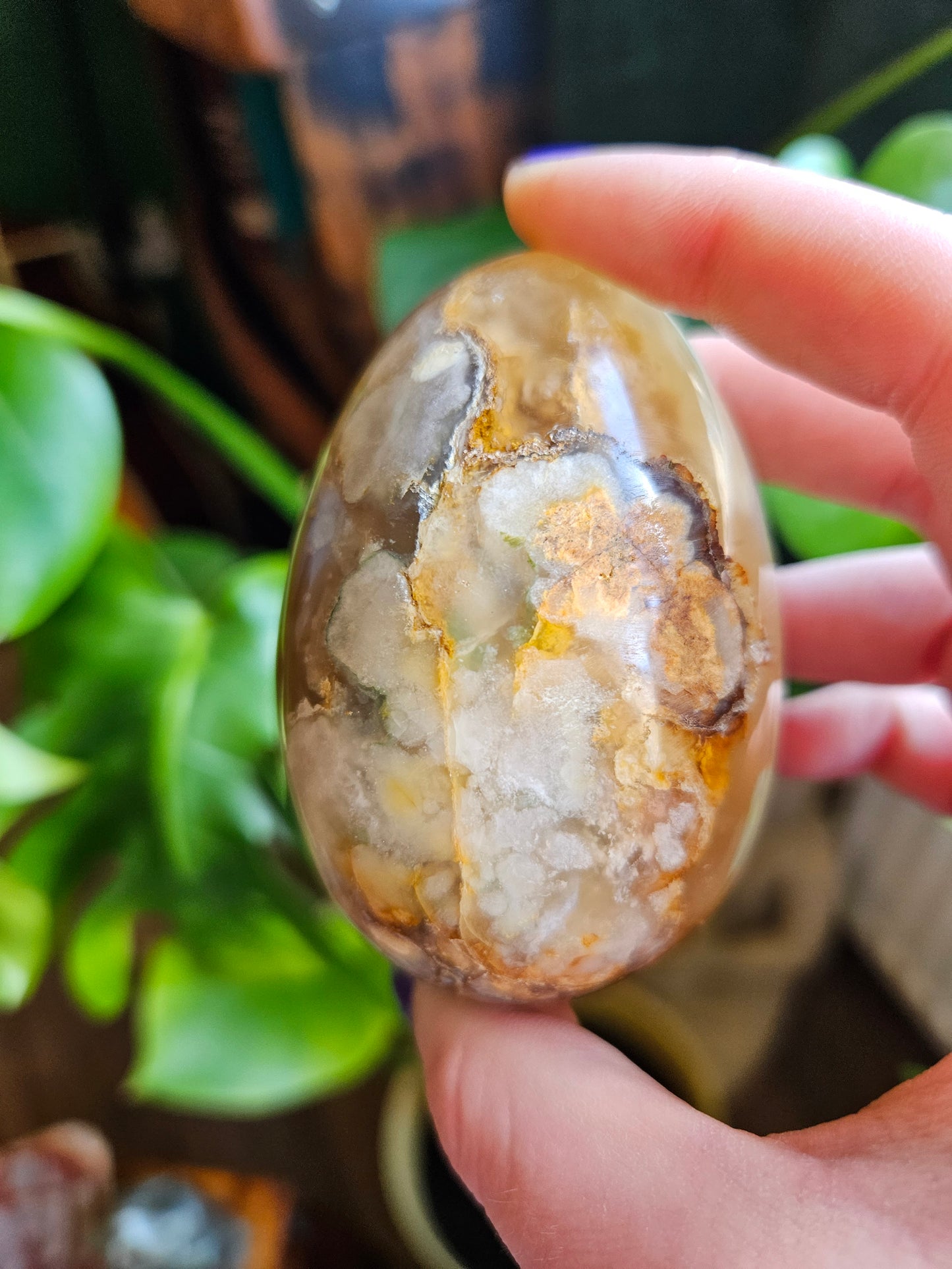 Flower Agate egg